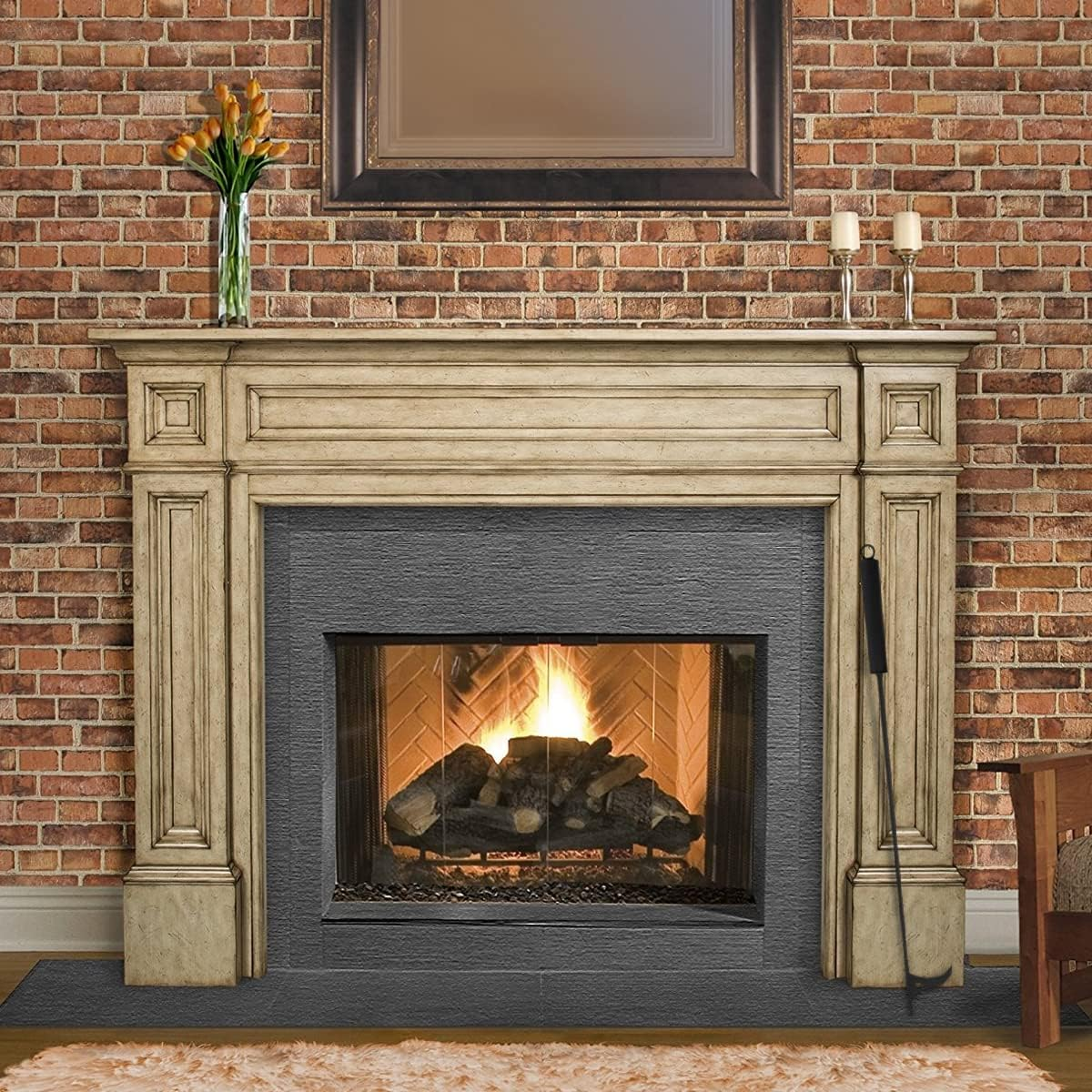 Fire Pit Poker 40-Inch Extra Long Heavy Duty Wrought Steel Fire Poker Solid Steel Campfire Poker Black Fire Poker Stick Portable Outdoor Fire Poker for Fireplace Camping Fire Stove Hik image number 2