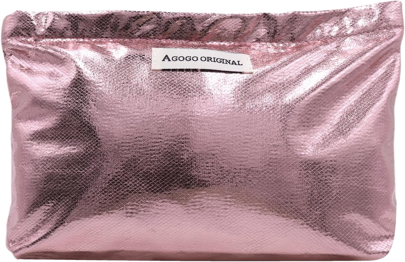 DDPOND Sparkly Makeup Bag Toiletry Bag for Women Lightweight Waterproof Cosmetic Bag Zipper Pouch Travel Accessories