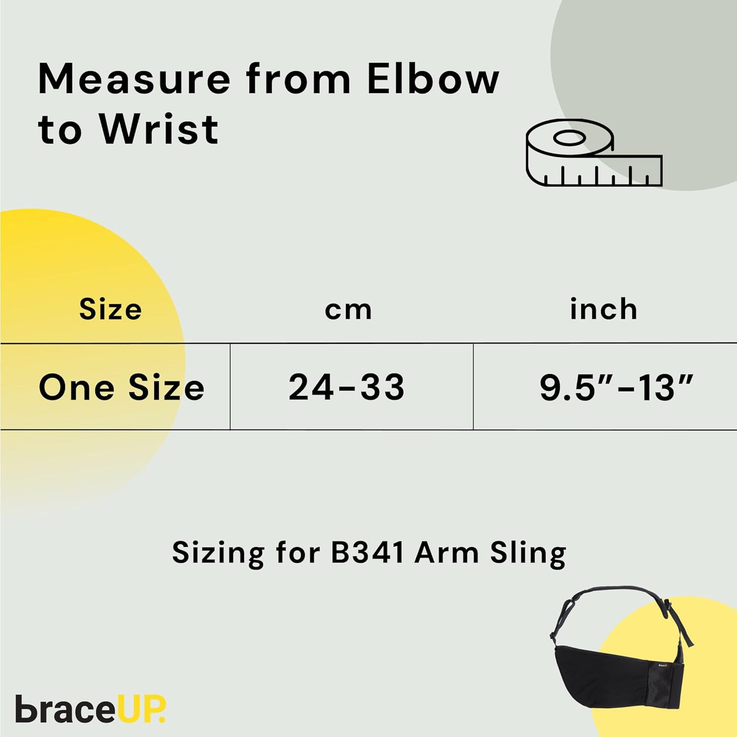 Braceup Arm Sling Adjustable Arm Support for Broken Fractured Arm and Elbow image number 2