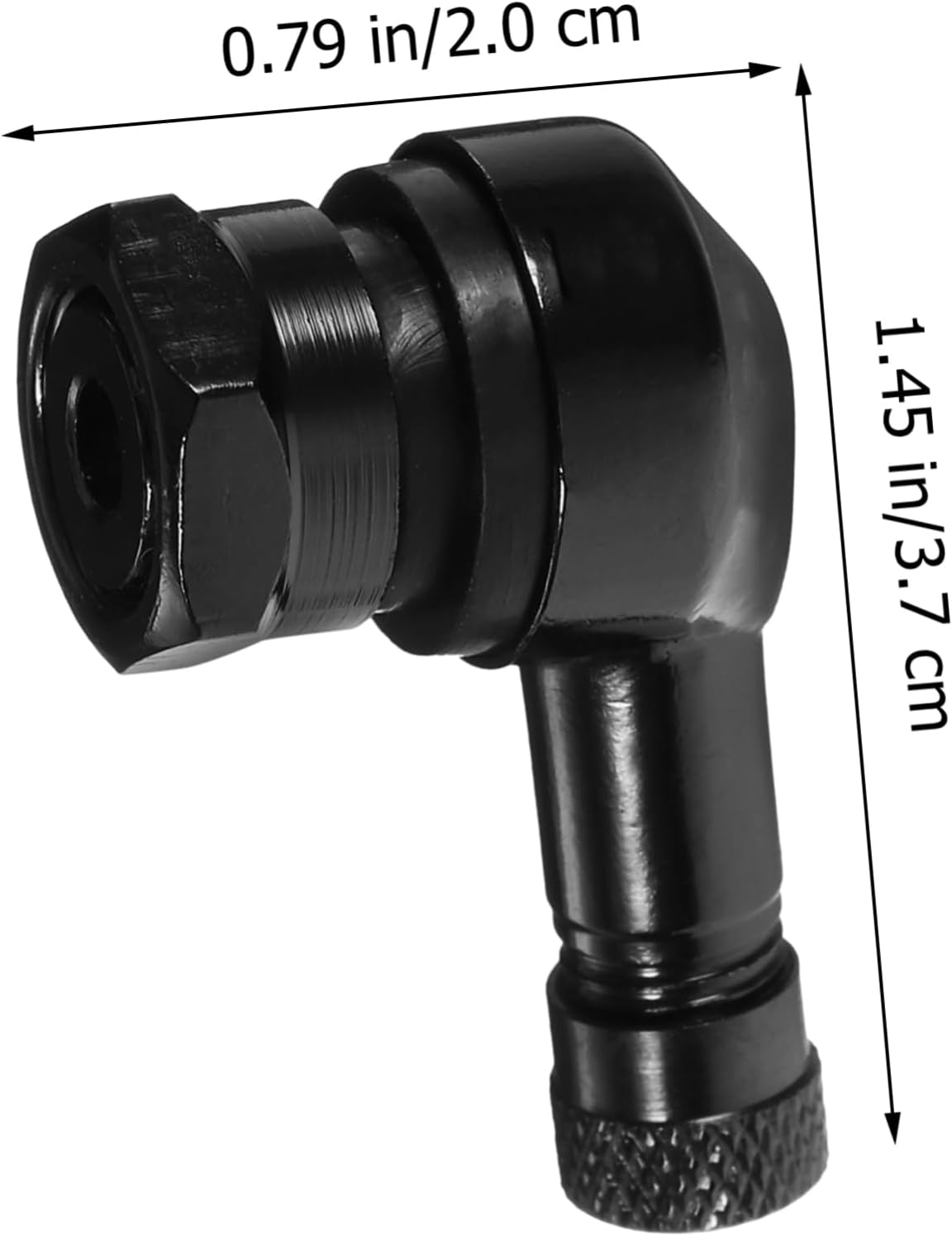 SHERCHPRY 90&deg; 11.3Mm Motorcycle Tyre Valve Stems 2Pcs Black Dirt Caps Replacement Valve Stem Covers for Motorbike Tire Air Pressure Protection Accessories image number 1