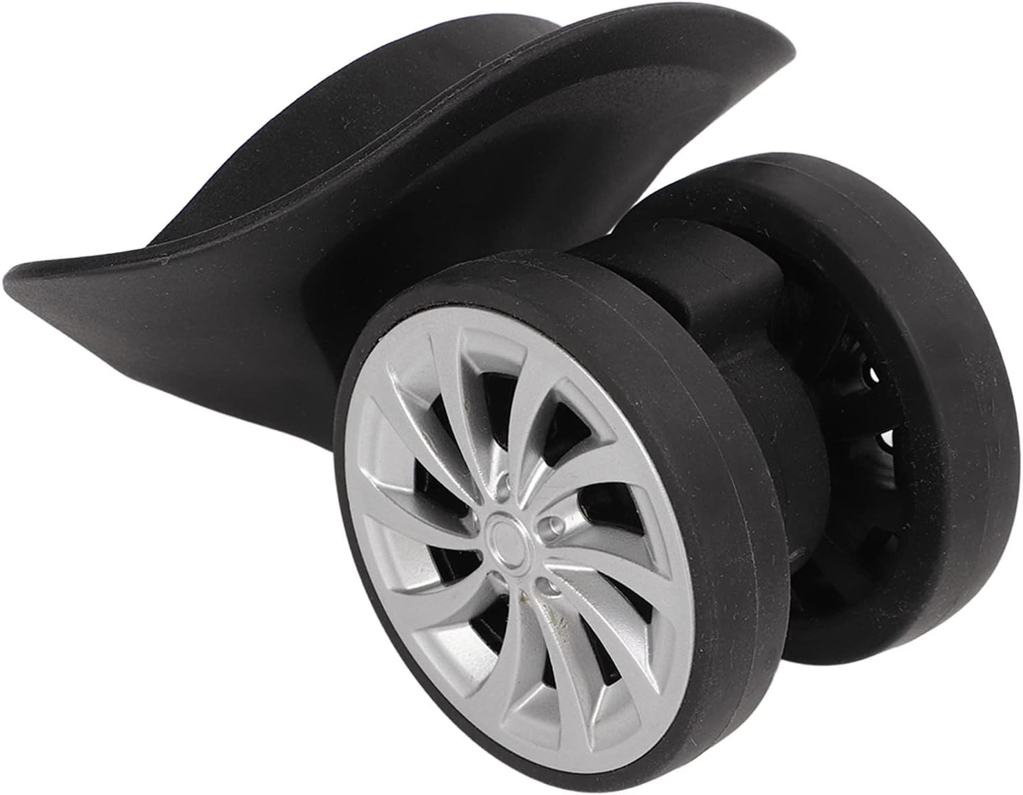 Suitcase Wheel,2 Ps Black Luggage Suitcase Caster Universal Wheel Nylon for Repair Replacement image number 1