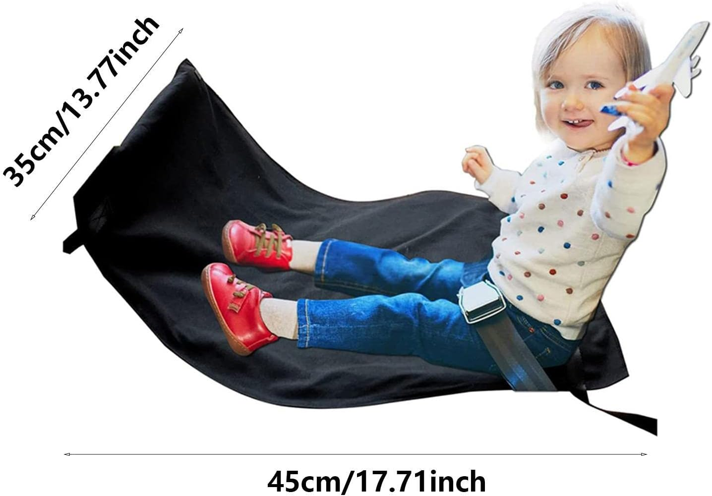 Flyaway Kids Bed Airplane - Kids Plane Seat Extender,Foot Hammock Travel Cushion for Relaxing, Sleeping, and Stretching Your Feet to Fits Aisle, Middle, Window, and Exit Row Seats Buniq image number 5