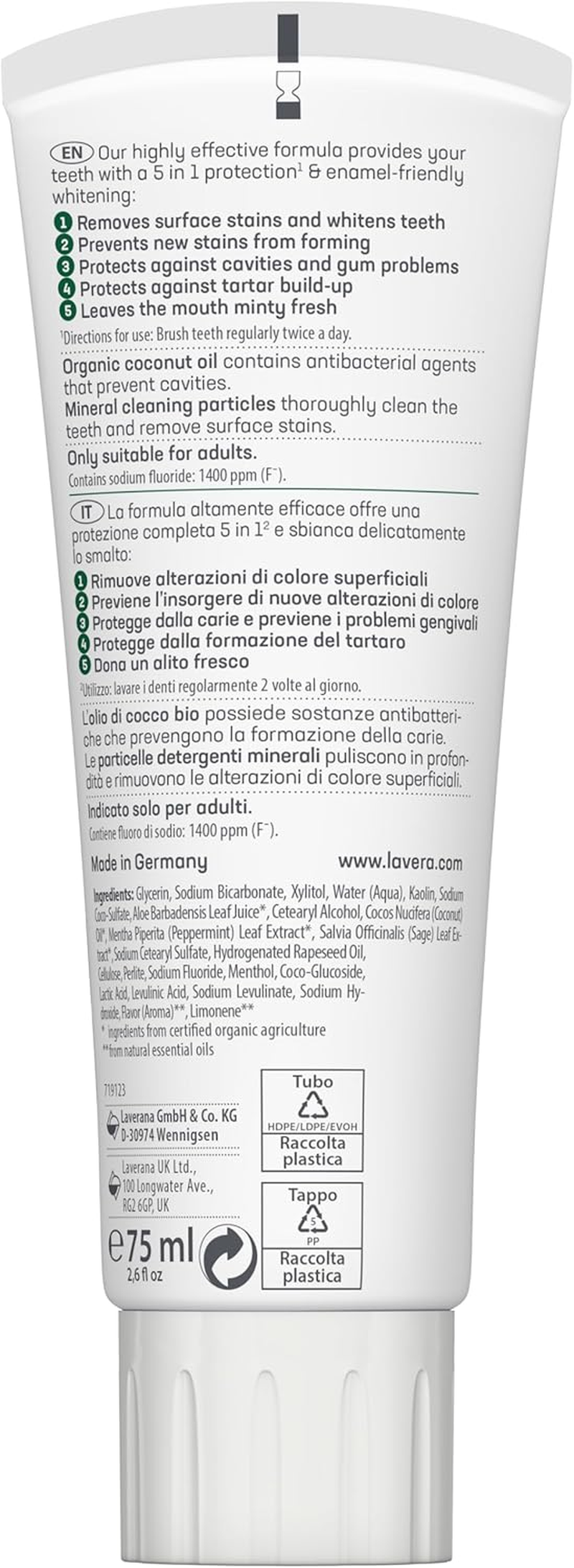 Lavera Toothpaste Whitening 75Ml image number 3