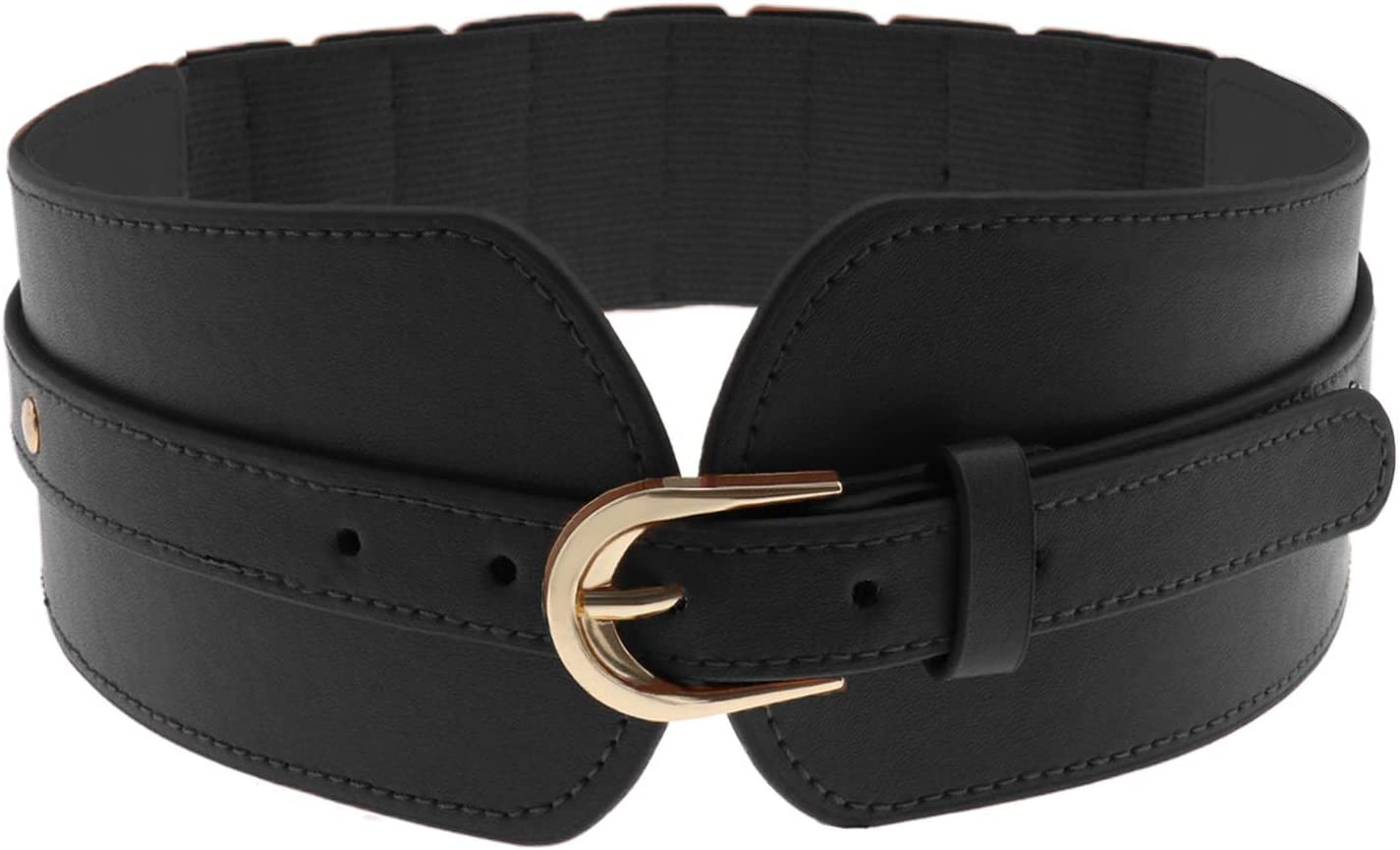 Emagtech Women Wide Elastic Waist Belt Decorative Waist Strap Lady Stretchable Waistband for 70-80Cm Waist Size Shirt Dress Coat Sweater Outerwear image number 4