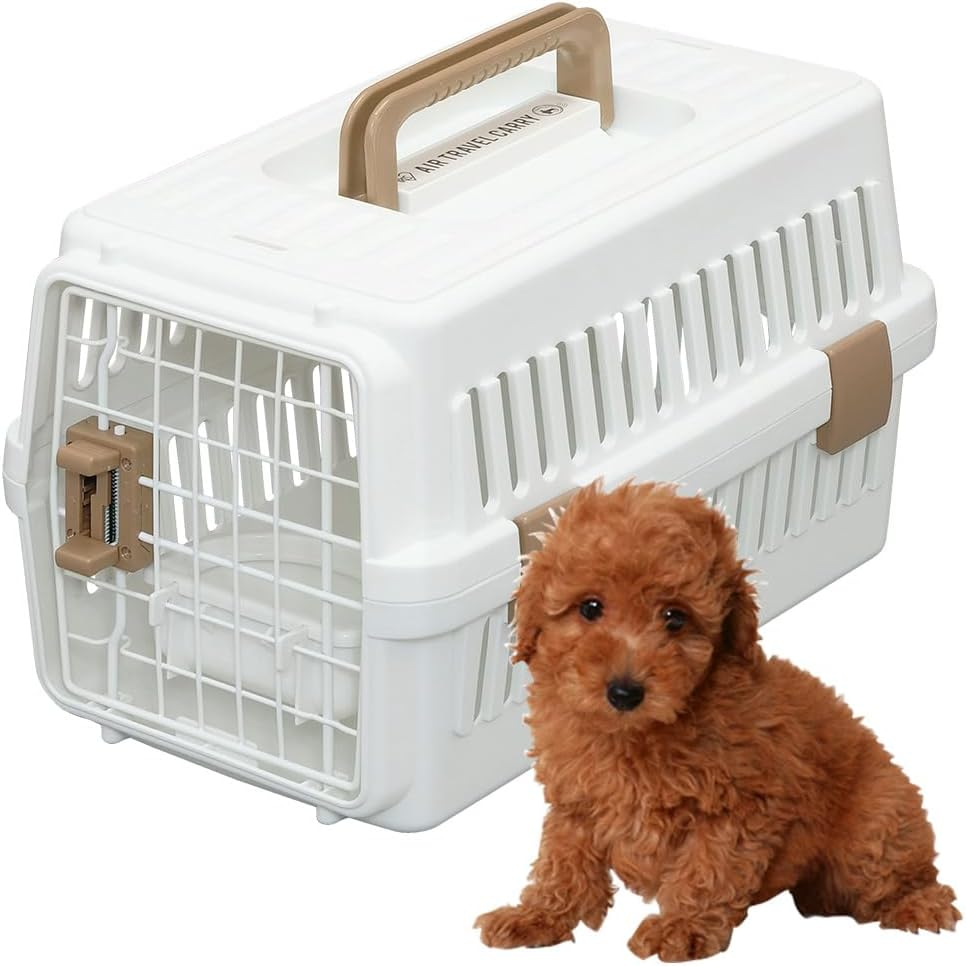 Iris Ohyama Pet Carrier for Ultra-Small Dogs and Cats, White, Width 11.4 X Depth 18.1 X Height 11.2 Inches (29 X 46 X 28.5 Cm) image number 5