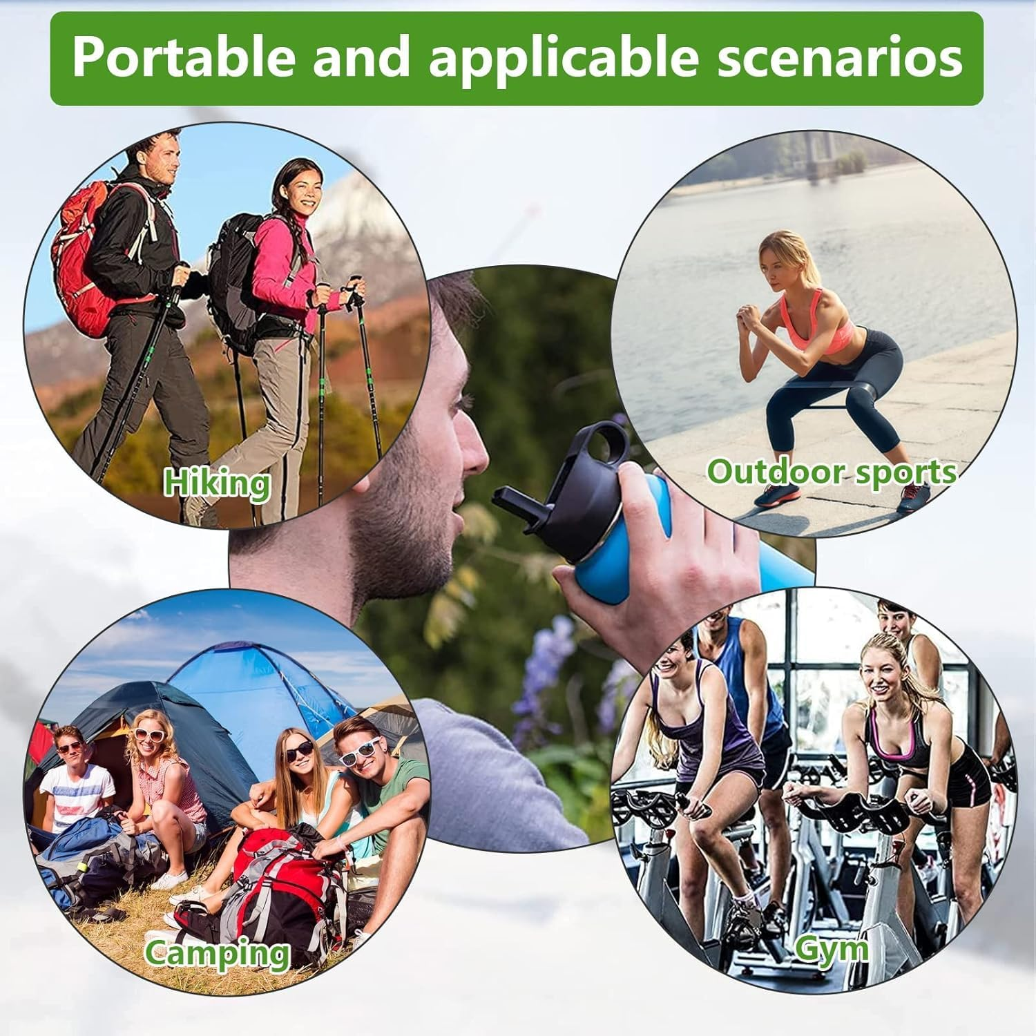 Straw Lids, 2 Pcs Sports Straw Cap Flip Top, Water Bottle Lid Replacement for Hydro Flask Wide Mouth Lid Sport Water Bottle (Black) image number 3