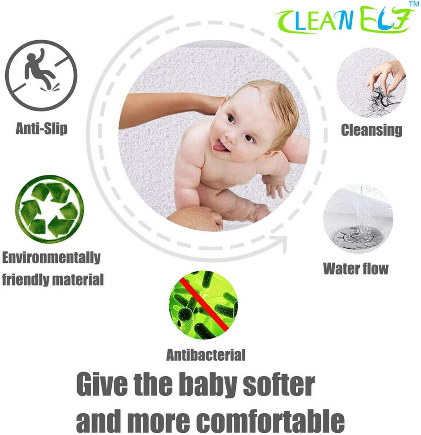 Non Slip Shower Mat, Mold Free Bath Mat with Water Drains - Comfort and Stability for Shower, Tub, Bathroom, by the Pool, Wet Indoor-Outdoor Areas (37X67Cm, White) image number 6