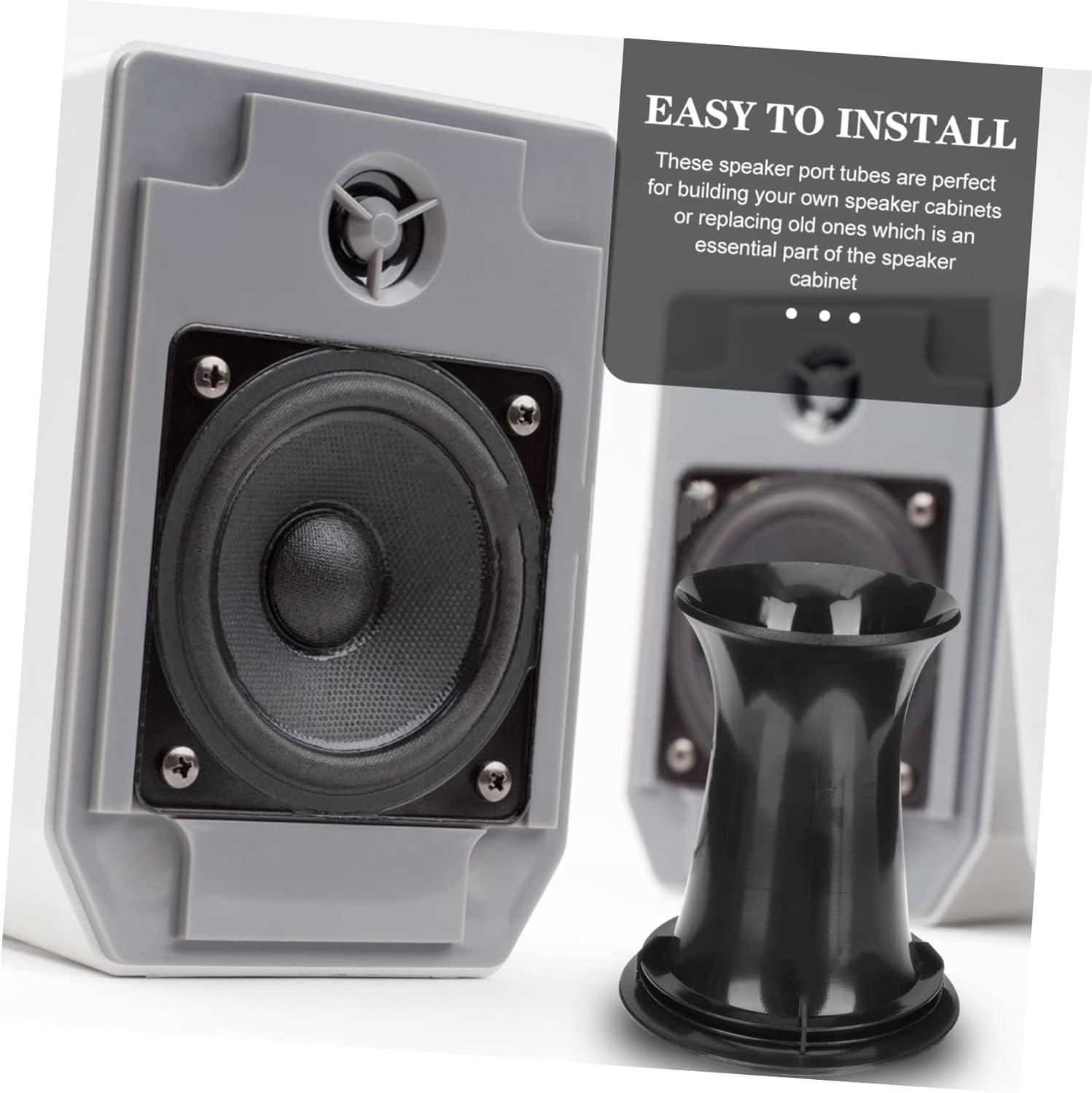 HOMSFOU 8Pcs Speaker Port Tube Sound Tube for Home and Car Speaker Voice Outlets image number 6