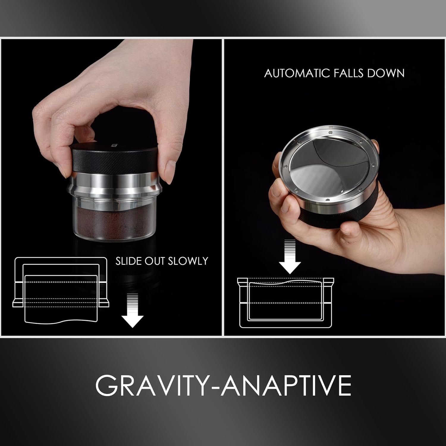 MATOW 2 in 1 Design Gravity Distributor and Magnetic Dosing Funnel Combo, 53.3Mm Adaptive Espresso Distributor and 54Mm Stainless Steel Magnetic Dosing Ring Compatible with Breville 54Mm Portafilter image number 6