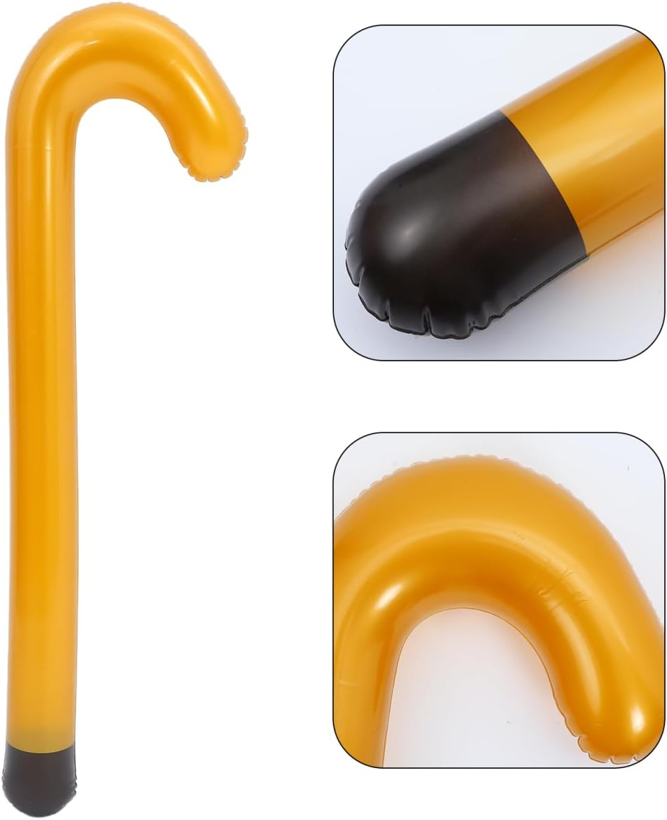 PRETYZOOM Halloween Inflatable Walking Stick, 35 Inch Blow-Up Giant Crutch Balloon for Elderly Cosplay Costume Accessory, Halloween Party Supplies image number 2