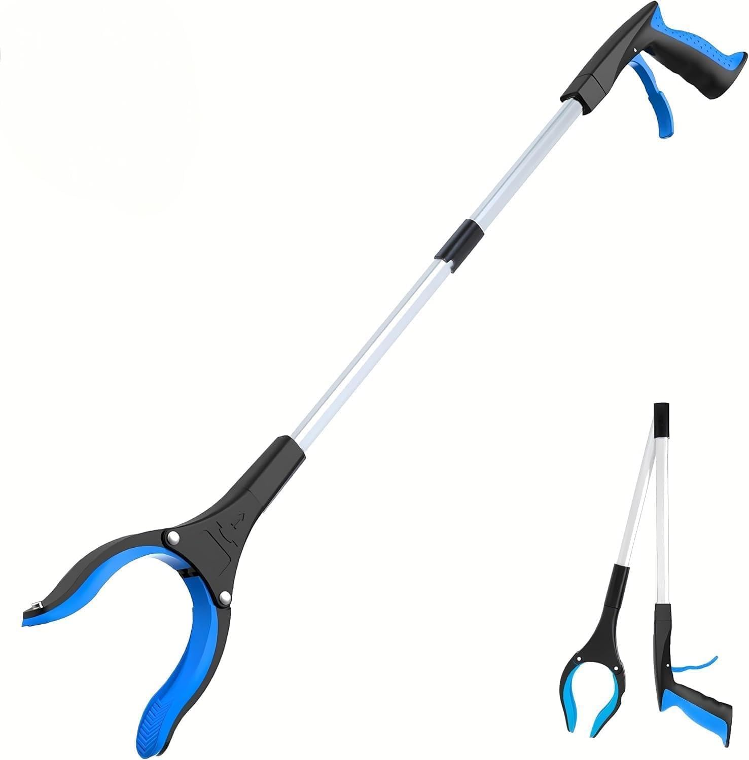 Grabber Reacher Tool - 32&rdquo; Extra Long Foldable Gripper and Reaching Tool - Heavy Duty Pick up Stick Grabbers for Seniors, Trash, Surgery Recovery Must Haves Gifts (Blue) image number 4