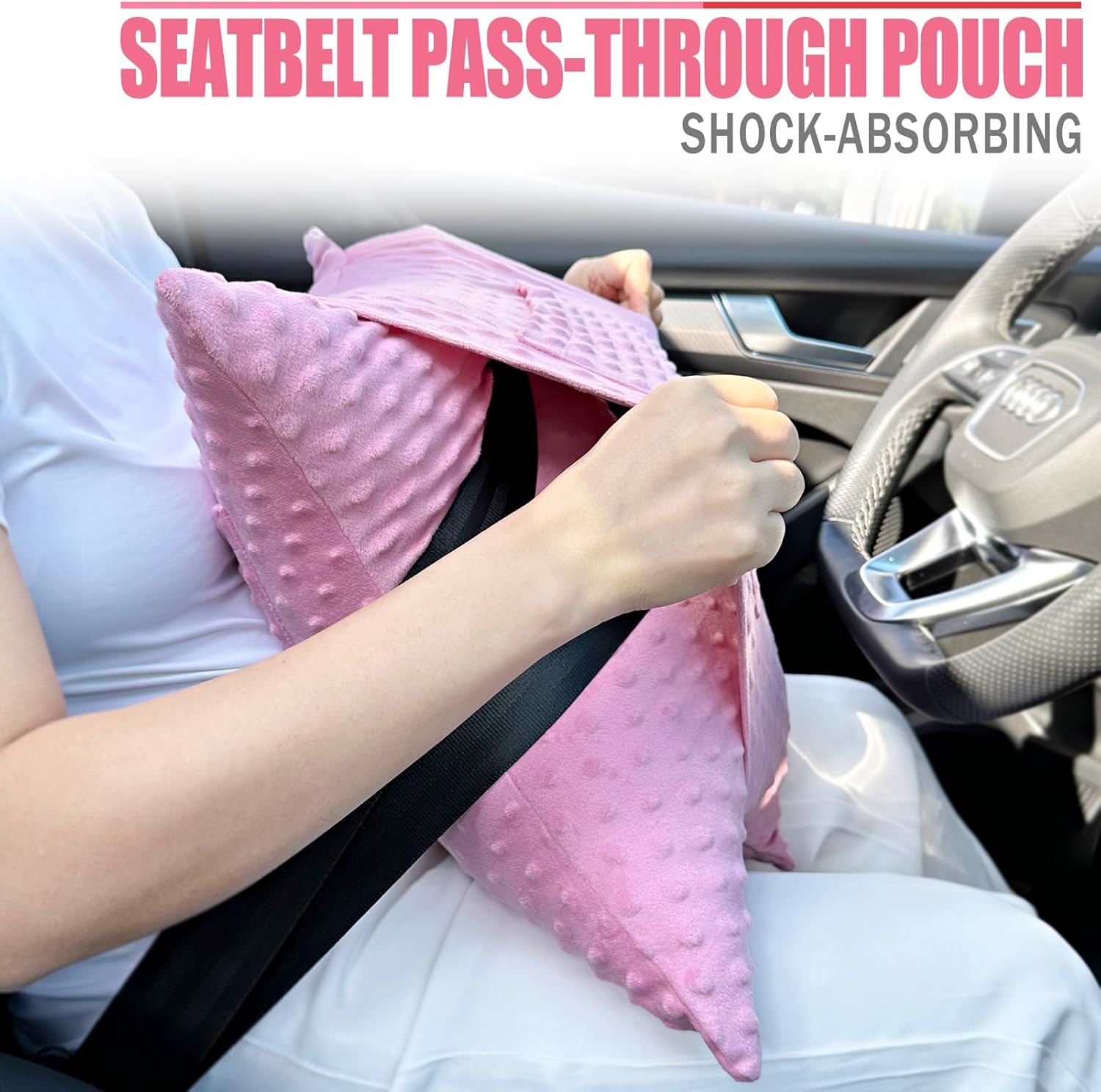 Star Shape Hysterectomy Pillow for Abdominal Surgery with 2 Pockets, Hysterectomy Pillows Must Have Recovery Gift Post Surgical Stomach Tummy Tuck Belly Cushion, Minky Dot Coral - Minky Dot Gray image number 3