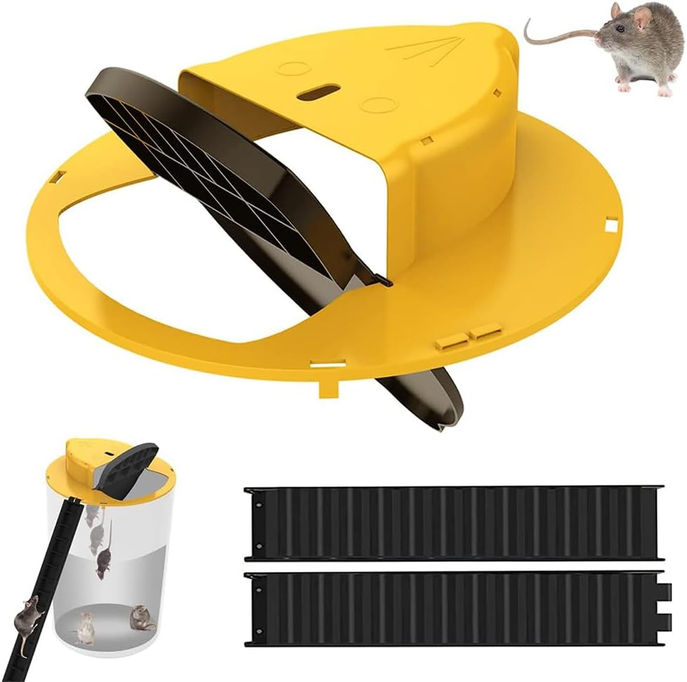 Mouse Trap,Reset Traps,Mice Mouse Cage,Rat Bucket,For Mice, Rats, Chipmunks, Squirrels, Hamsters and Other Rodents, Reusable Trap Bucket Rat Catcher,Trap Door Style, Auto Reset,Humane Not Not Fatal image number 3
