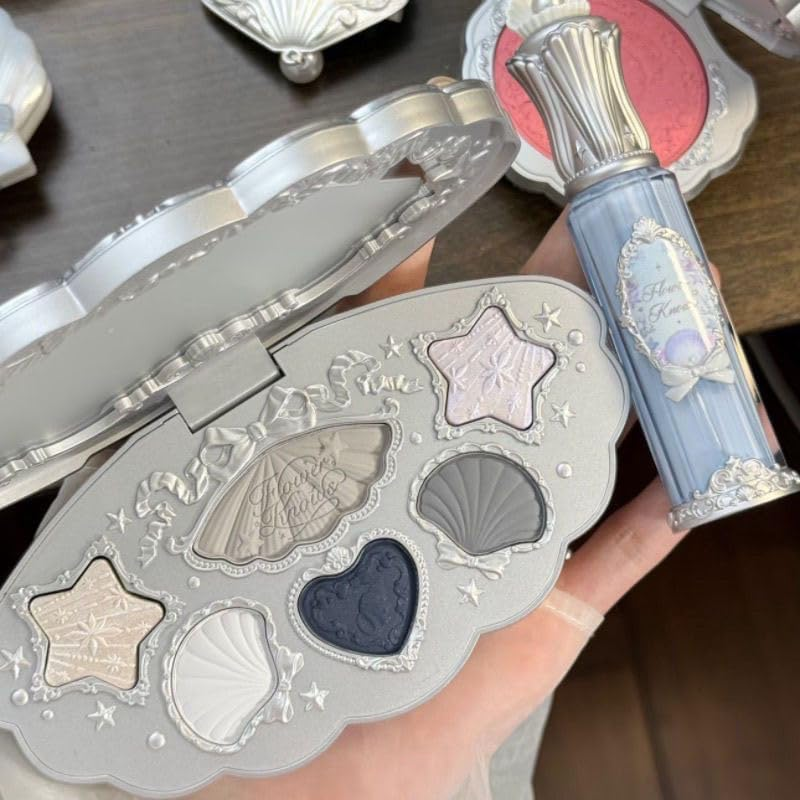 Flower Knows Shell Pearl Six-Color Eyeshadow Matte and Fine Shimmer Everyday Versatile Smooth Fit (C03) - C01 image number 3