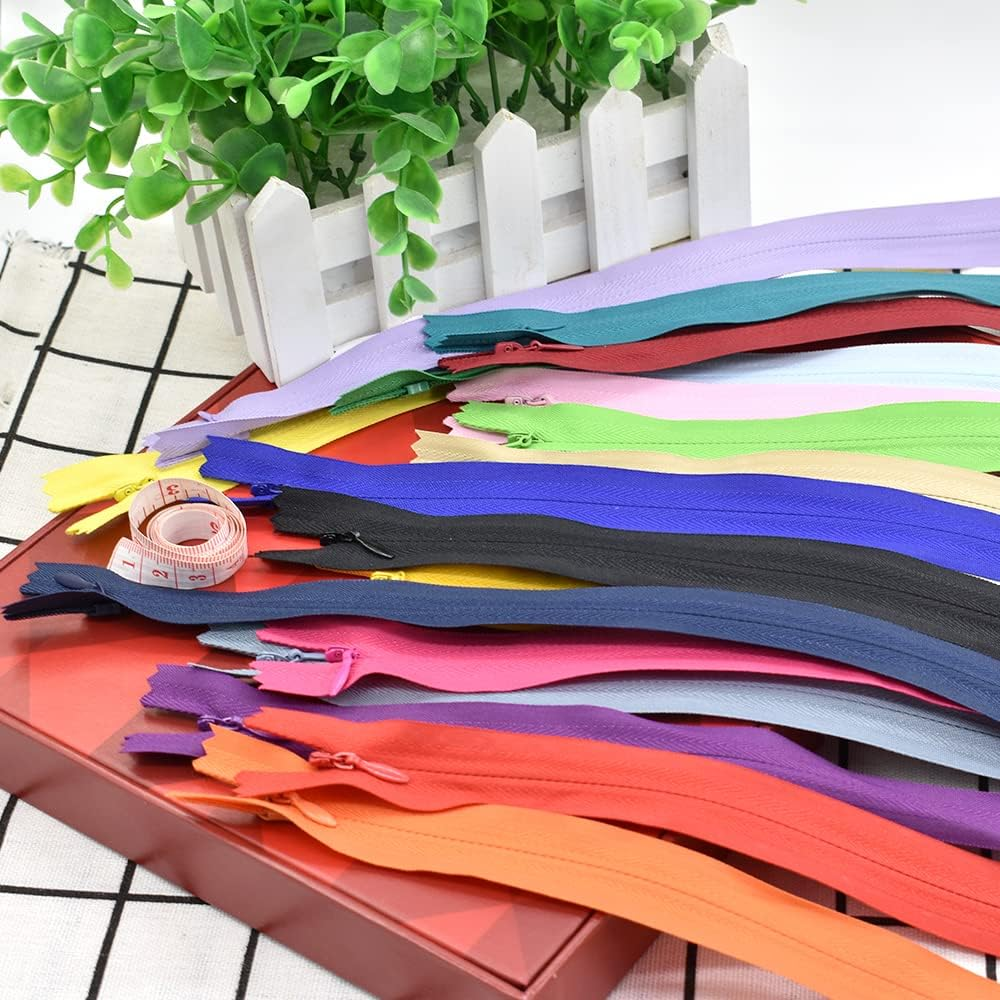 SHRJ 40Pcs Nylon Invisible Sewing Zippers, for DIY Handmade Garment Bags Home Textile Tailor Craft Sewer Crafter'S Special 20 Color (40Cm/15.7Inch) image number 5