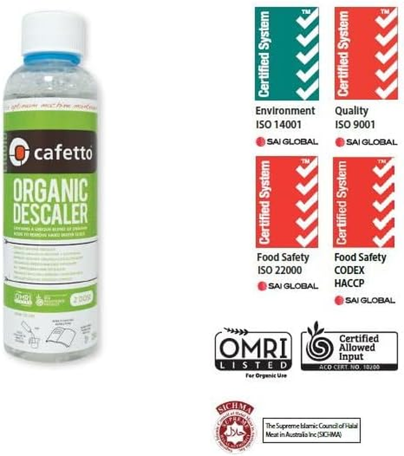 Cafetto CAF-LOD250 Liquid Organic Descaler, One Size, Multicolor, CAF-LOD250 image number 1
