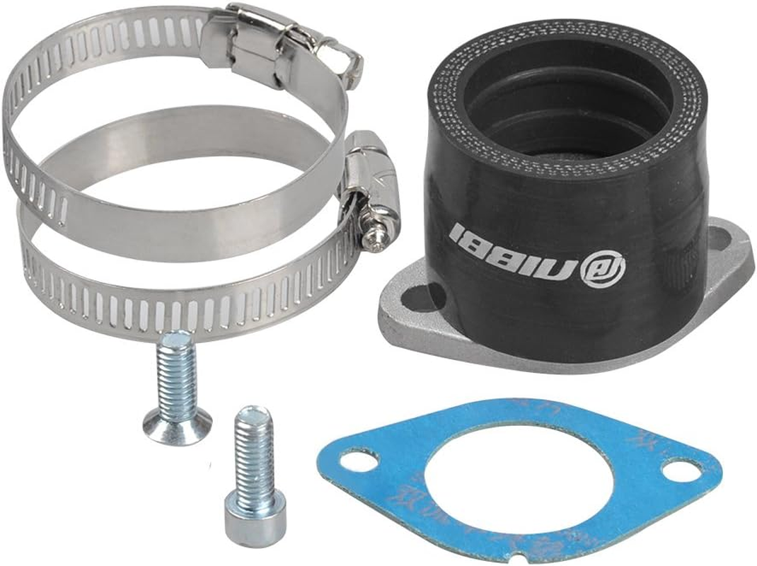 Nibbi Racing Parts Motorcycle Replacement Parts Manifold CG Intake Manifold Engine Connector Modified Manifold Adapter for Motorcycle Motorcross Dirt Bike CG 125 150, Silver, 3