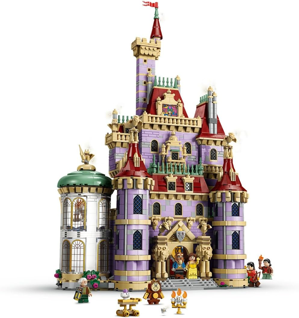 LEGO&reg; ǀ Disney Princess Beauty and the Beast Castle (2916 Pcs) Buildable Display Set with 10 Characters Incl. Belle, Gaston Minifigures - Fairy Tale, Collectible for Girls & Adults 43263
