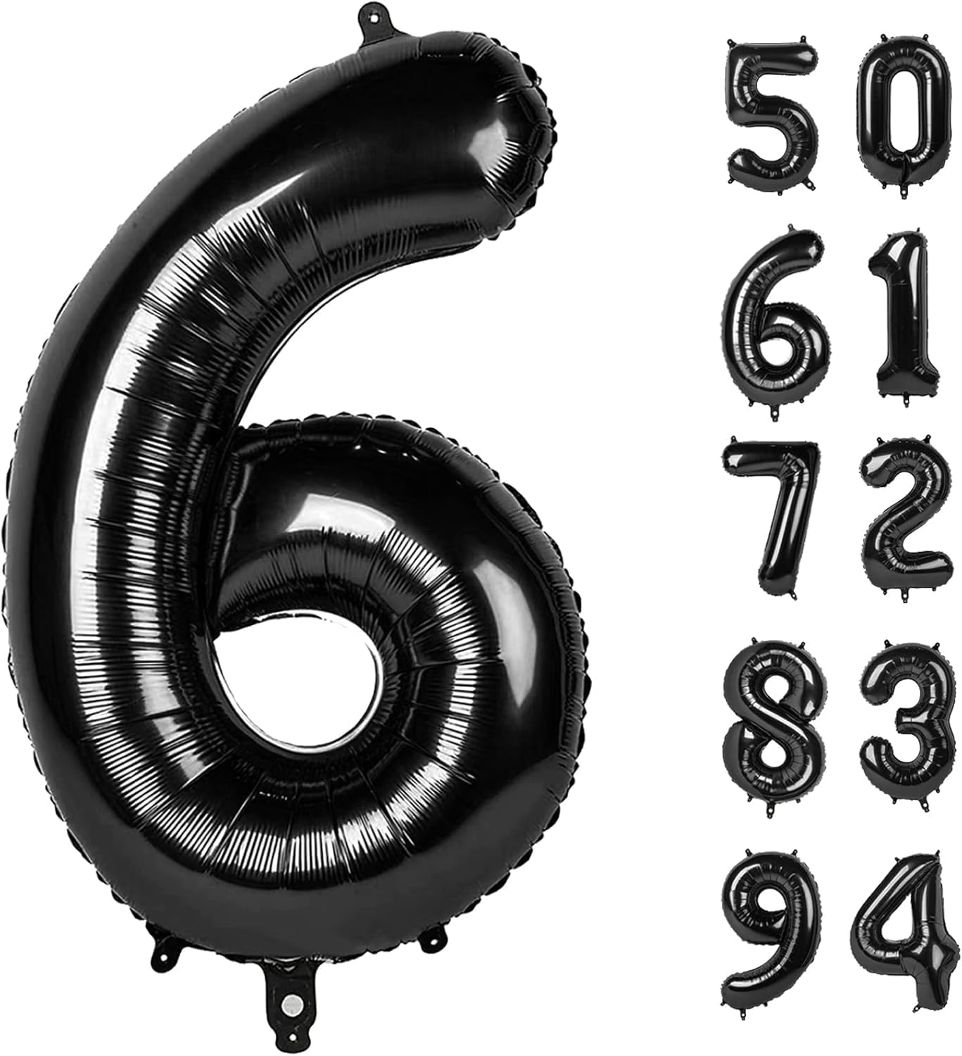 40-Inch Black Number 1 Balloon &ndash; Giant Helium Balloon for First Birthday, 10Th, 21St, and Milestone Celebrations &ndash; Large Foil Number Balloon for Party Decorations image number 2