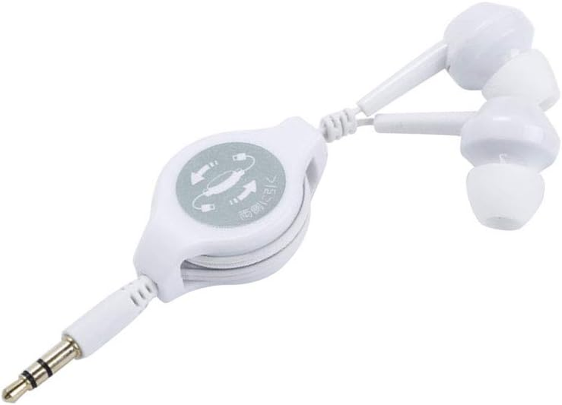 Hemobllo Retractable Dual Extension In-Ear Headphones for Tablet PC (White) image number 5