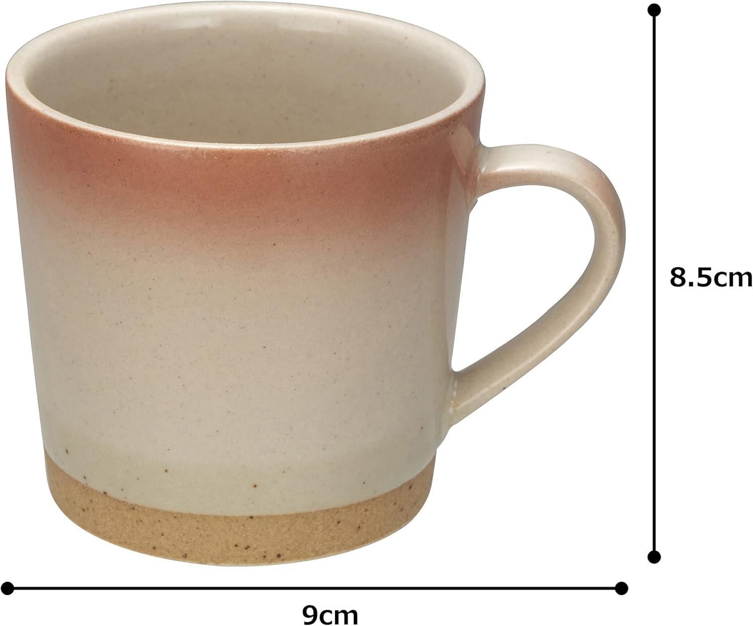 Ichikyu 127-1639 Ichikyu Mino Ware Lightweight Mug, Approx. 3.5 Inches (9 Cm), Made in Japan
