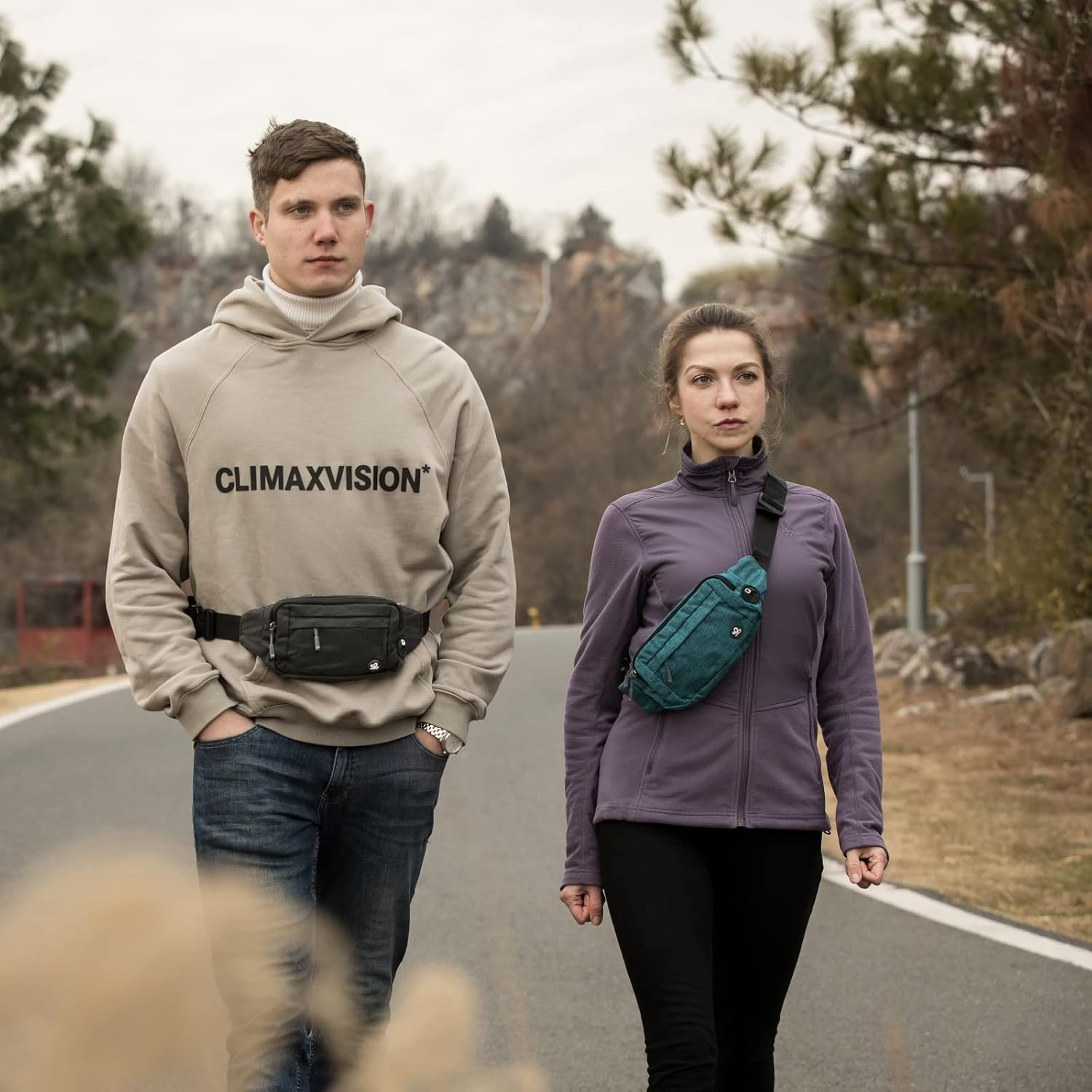 WATERFLY Fanny Pack Waist Bag: Runner Small Hip Pouch Bum Bag Running Fannie Pack Phanny Fannypack Waistpack Bumbag Beltbag Sport Slim Fashionable for Jogging Hiking Woman Man - Black image number 6