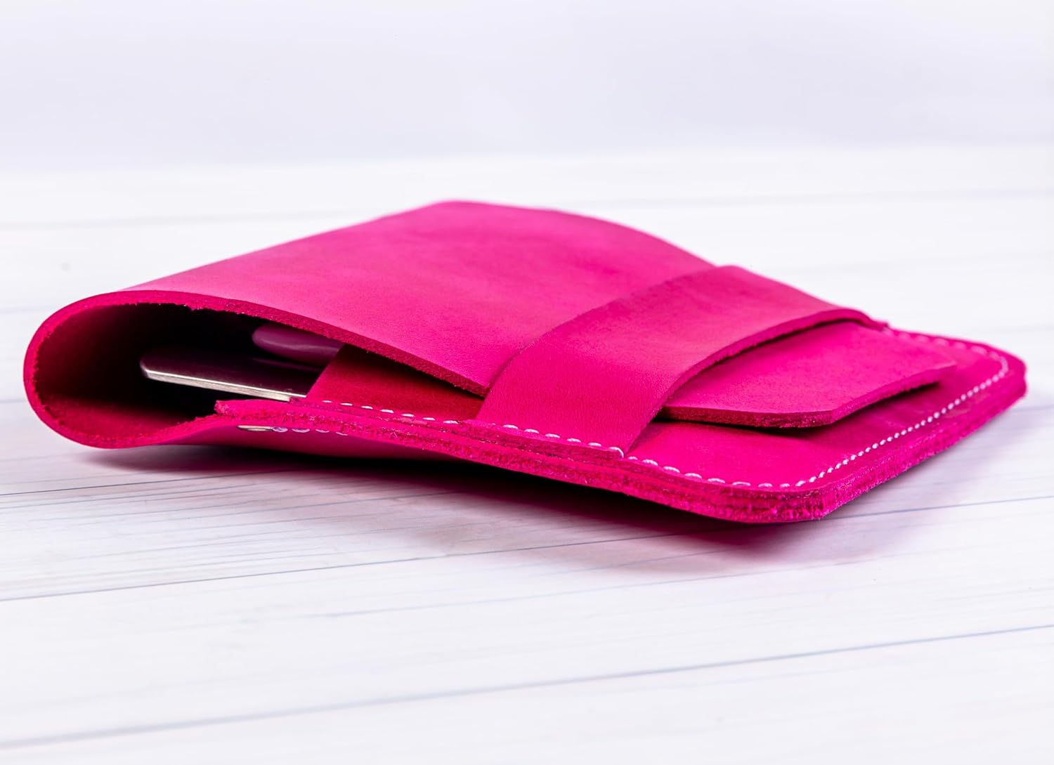 Leather Manicure Set Case Grooming Kit Organizer (Light Brown) image number 6