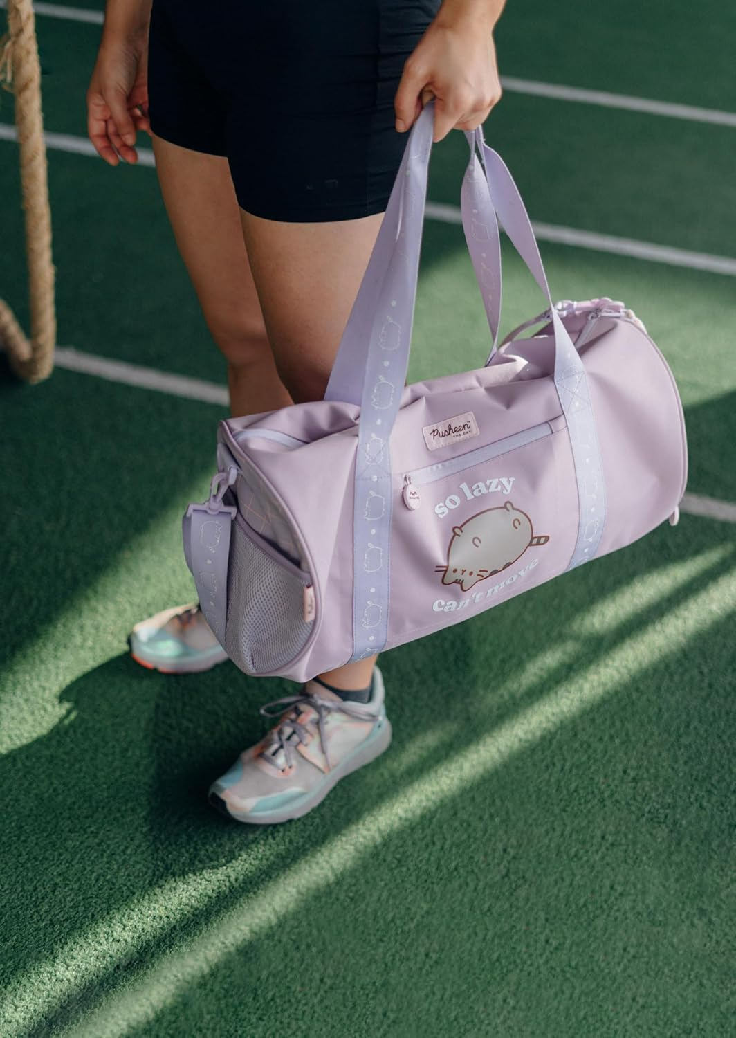 Grupo Erik Pusheen Gym Duffle Bag | Gym Bag Bag with Shoe Compartment | 38L / 11.8 X 19.7 X 9.8 Inches / 30 X 50 X 25 Cm | Gym Bag | Duffle Bag | Pusheen Gifts | Pusheen Cat, Purple, Gym Bag Bag With