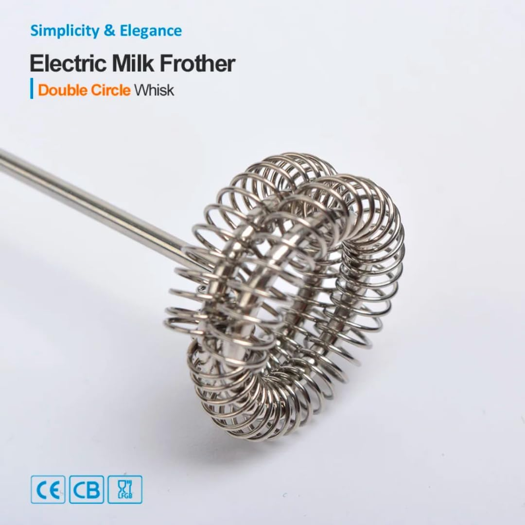 Rechargeable USB Whisk, Electric Milk Frother & Egg Beater, 3-Speed Handheld Mixer image number 2