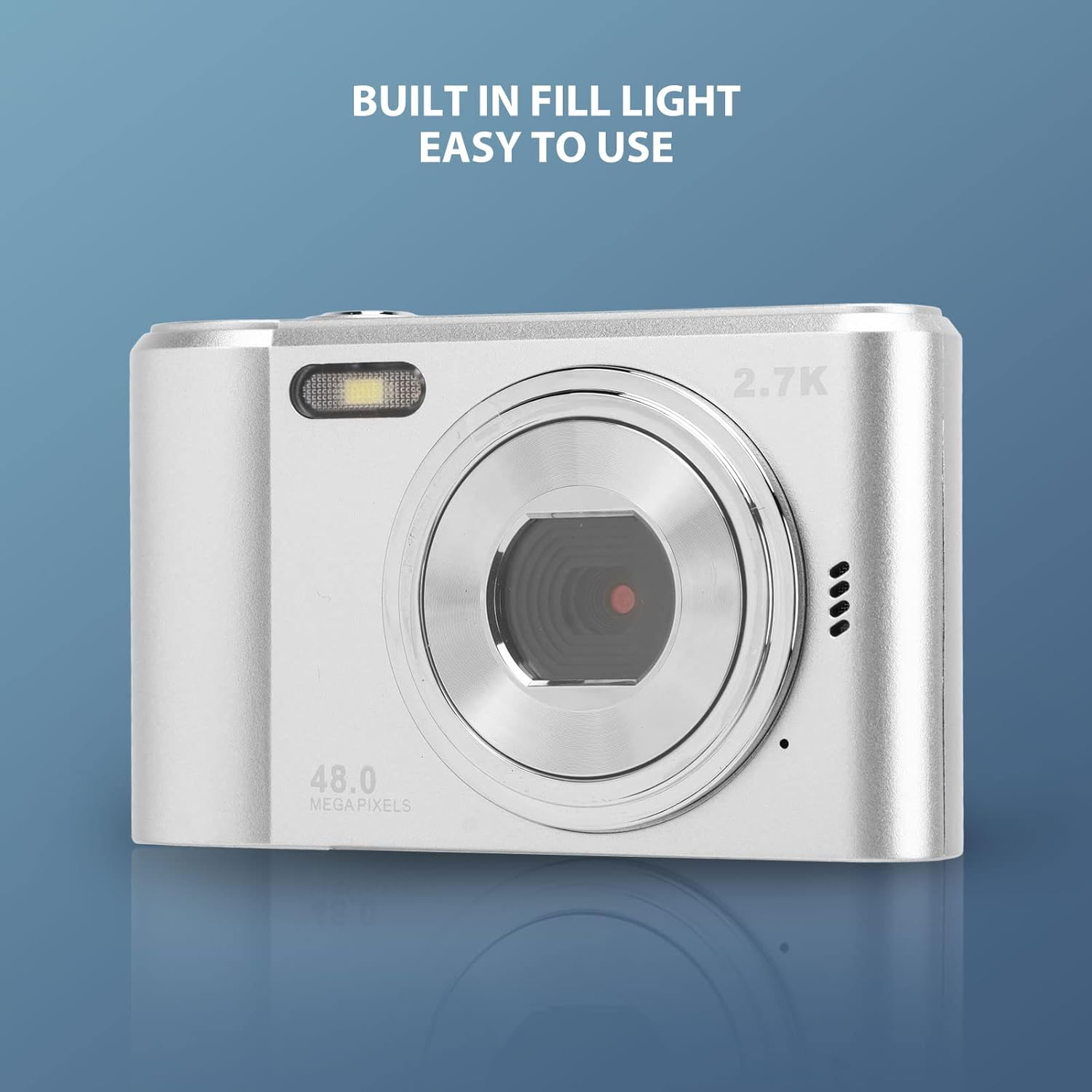 Digital Camera, 1080P 16X Zoom Selfie Camera 44MP Vlogging Camera, Support 128GB, Portable Rechargeable Camera for Students Teens Adults Girls Boys