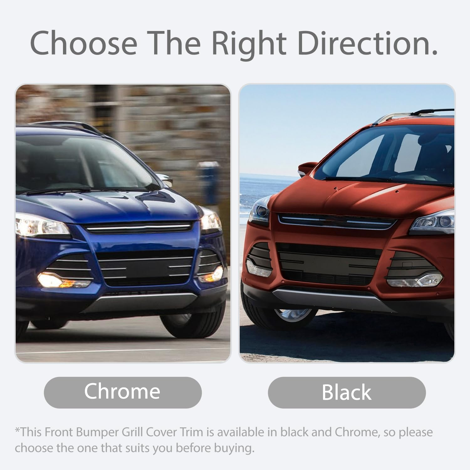 JESYMBX Front Bumper Lower Grill Cover Trim for Ford Kuga Escape 2013-2016 Tow Hook DV45-17K947-B Left image number 4