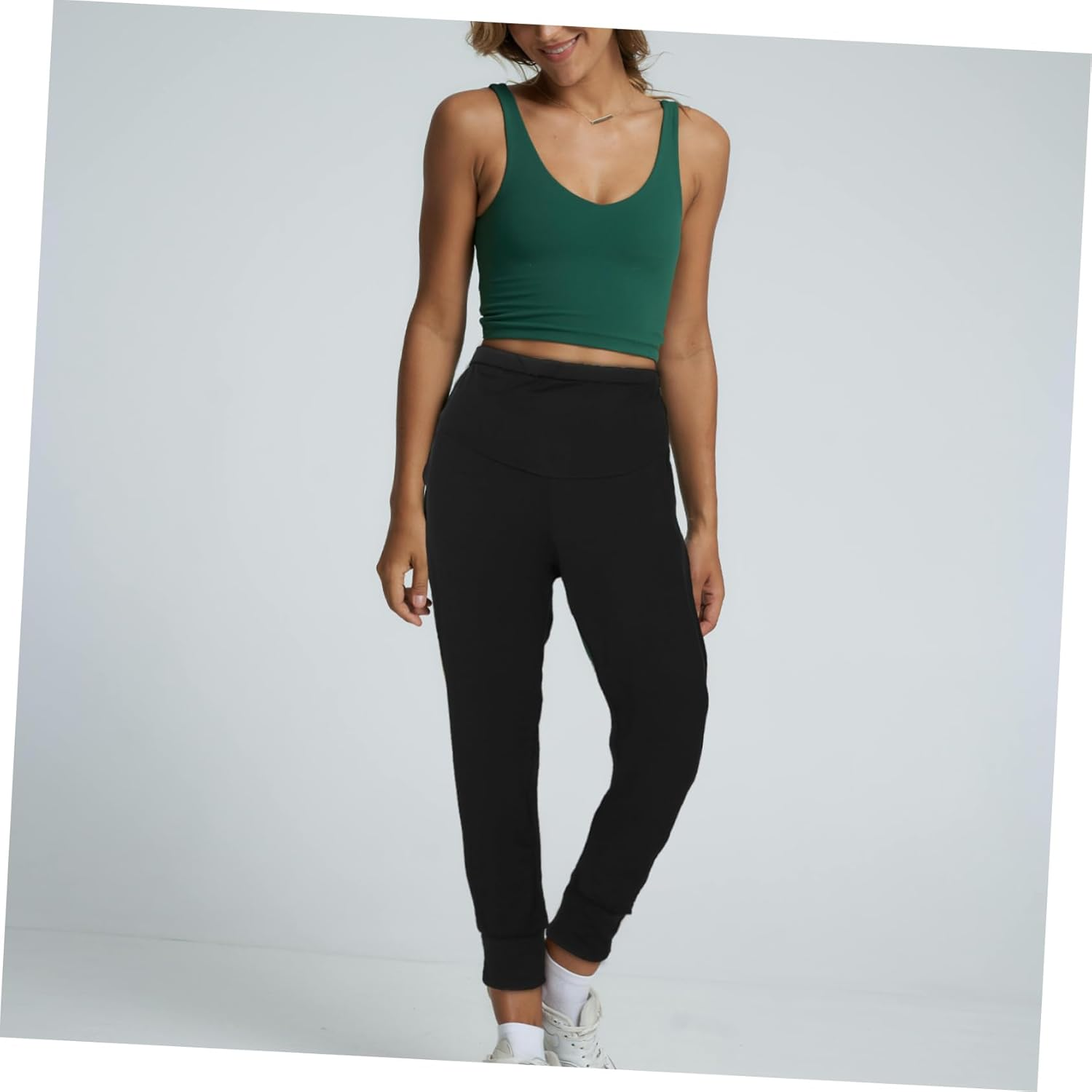 Pregnant Women Yoga Pants Summer Towels Grille Vents Sportswear Yoga Pants ' Accessories Pregnant Women'S Yoga Pants Ladies Crochet Maternity Workout Pants Black Polyester image number 4