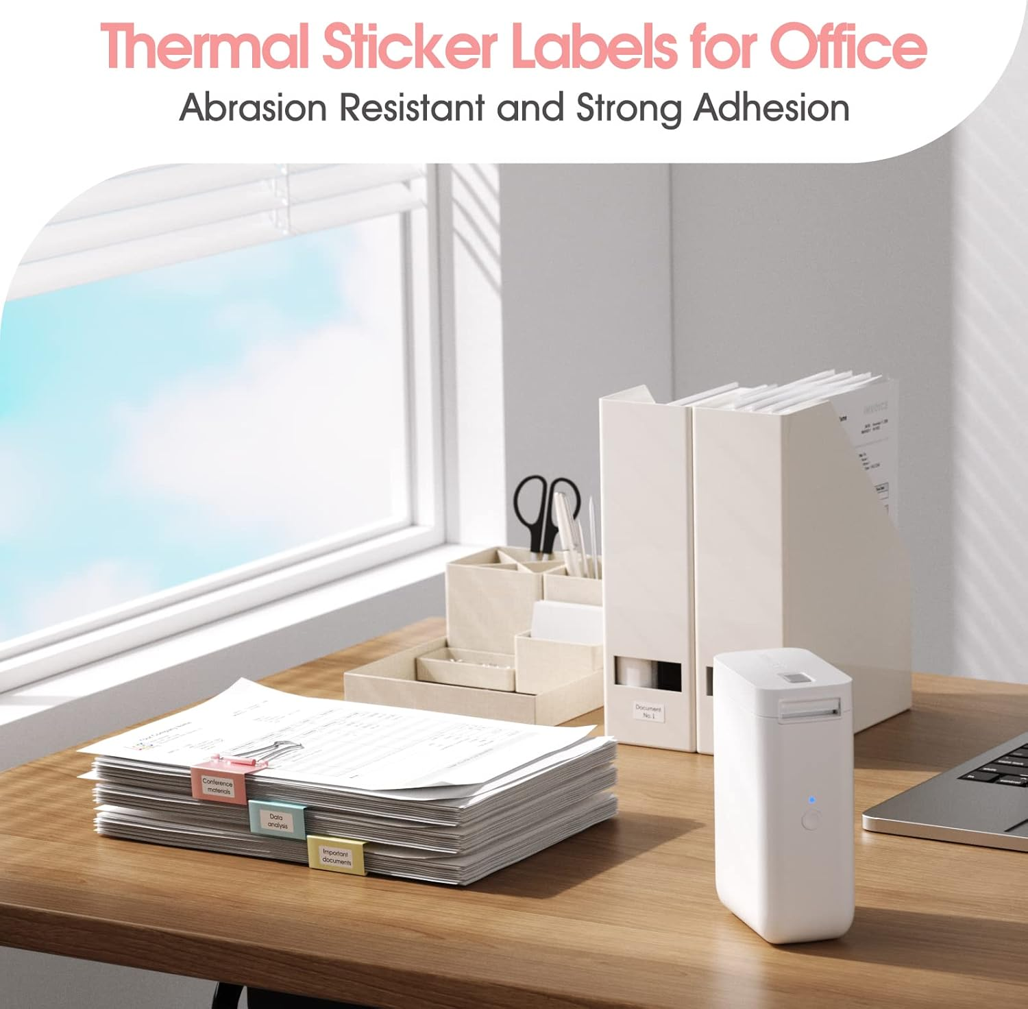 NIIMBOT D101 Labels, 1'' X 2'' (25X50Mm) Thermal Sticker Label, Waterproof, Oil-Proof and Tear-Proof Thermal Label Paper for NIIMBOT D101 Label Printer, 1 Roll of 130 Papers(White) image number 2