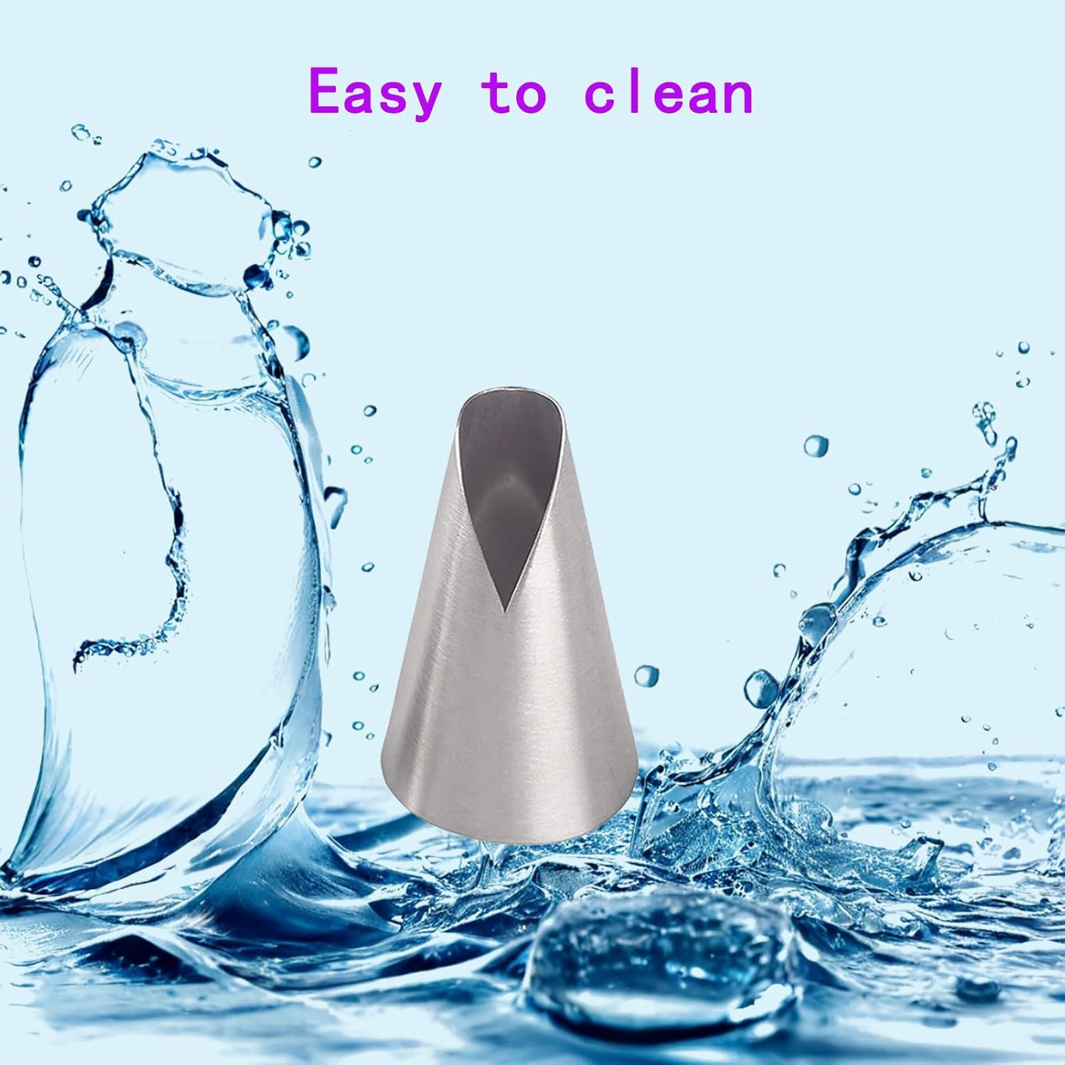 3 Pcs Piping Tips Set, V-Shaped Wave Nozzles for Pastry Decorating - Stainless Steel Kitchen Gadgets image number 5