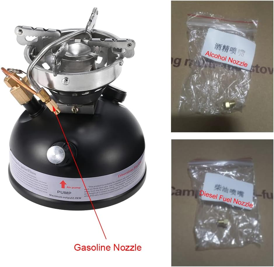 Portable Outdoor Camping Mini Gasoline Stove Liquid Fuel Alcohol Oil Stove image number 2