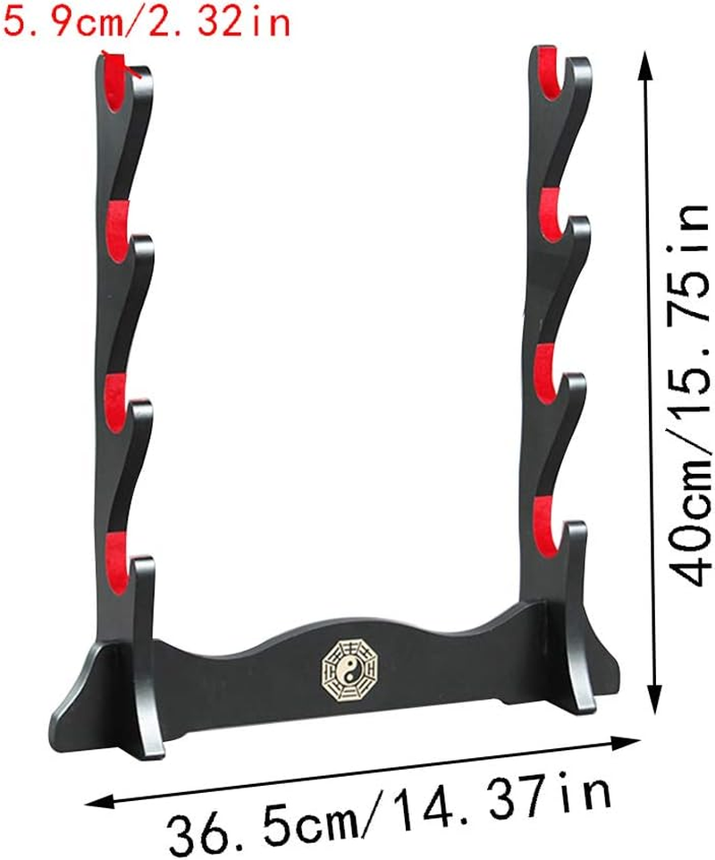 Fcyylight Sword Display Stand Wood Display Holder Support for All Sword-4 Tier image number 5