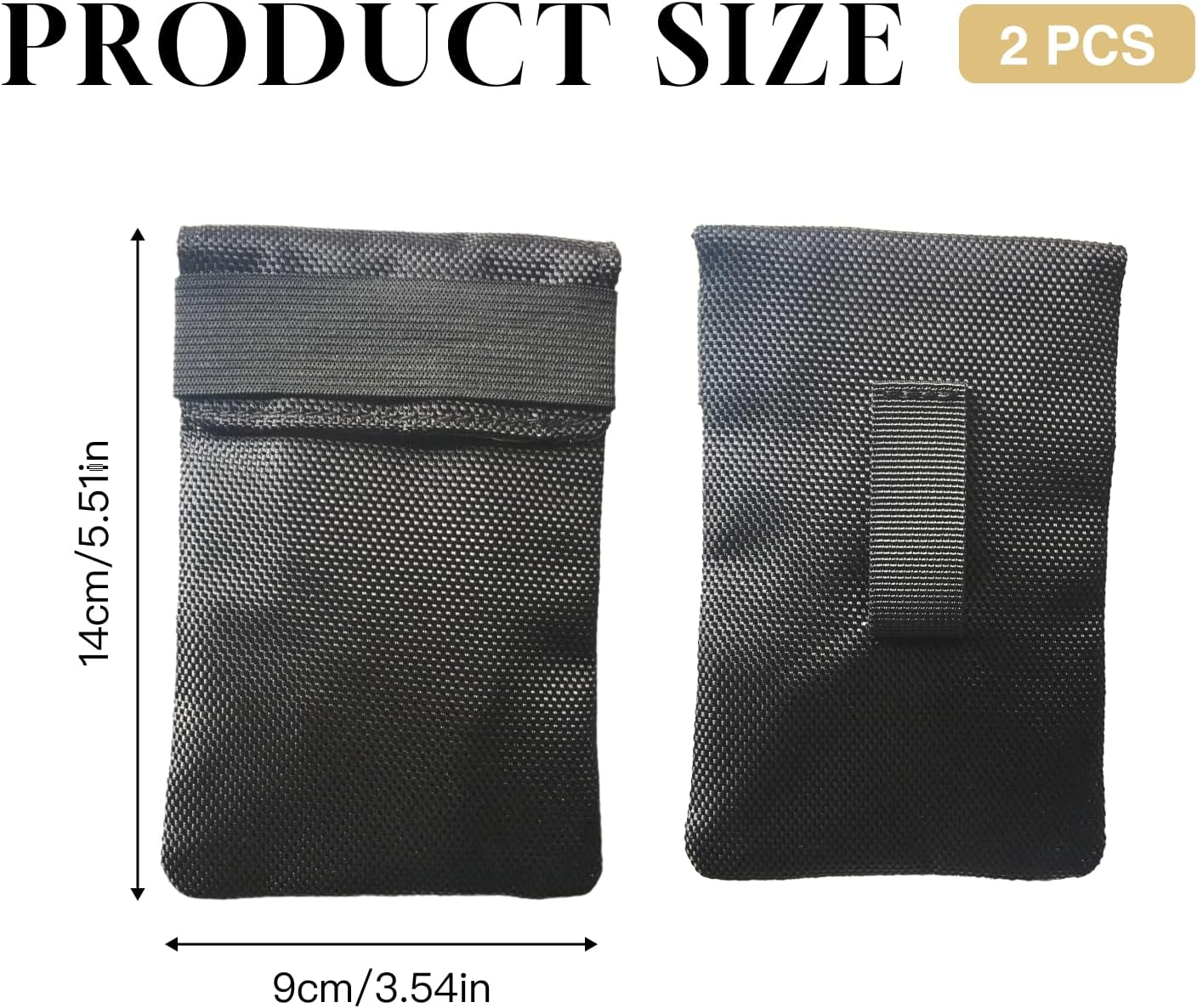 Faraday Bag for Keyfobs (2-Pack), RF Shielding Protective Case for Smart Keys, Transmitters, and Small Electronics, Vehicle Security, Anti-Hacking Signal Blocker, and EMF Protection image number 2