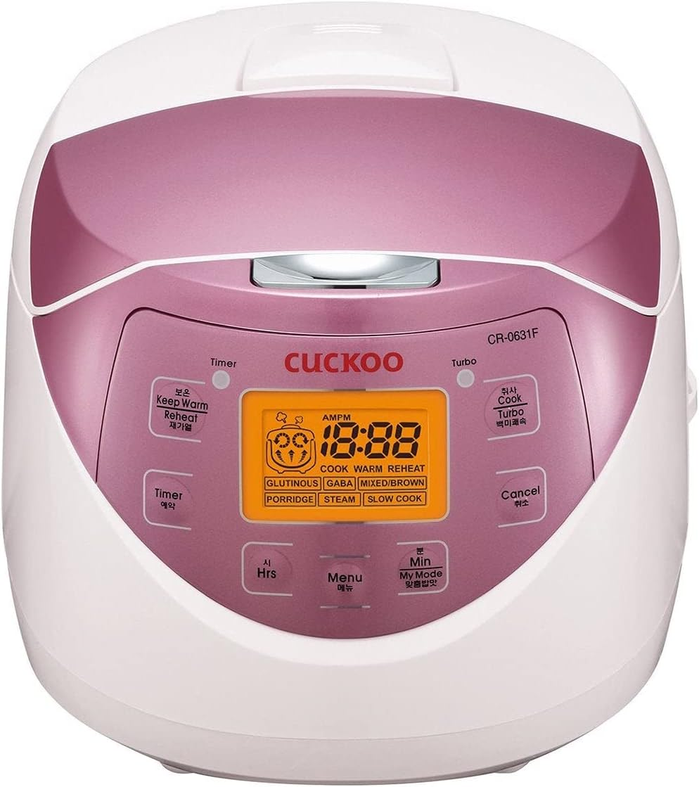 (CR-0631F) CUCKOO 6-Cup Electric Heating Smart Rice Cooker, 8 Menu Options, Slow Cook, Non-Stick Inner Pot, Reheat, Keep Warm Pink image number 4