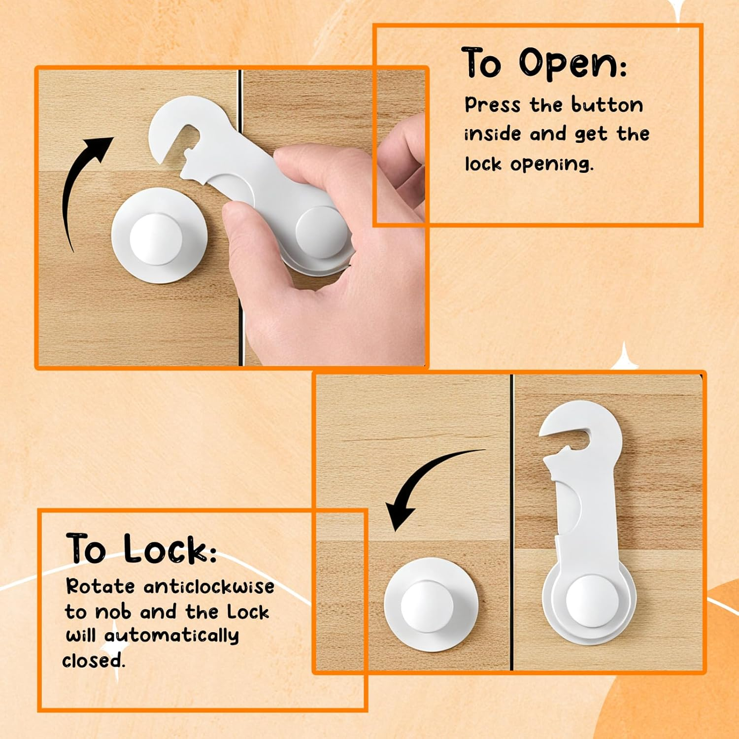 BLUEQUE Child Safety Locks - 12Pack Child Proof Locks for Cabinet Doors, Pantry, Closet, Wardrobe, Cupboard, Drawers, Childproof Cabinet Locks with Adhesive, No Drilling - Baby Proofing Cabinet Lock