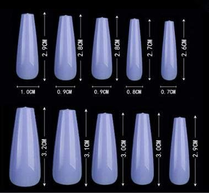 VIKSON INTERNATIONAL 40 Pcs Set of 20 Pc Lake Blue 20 Pc LILAC LAVENDER COLOR Extra Long Coffin Nails False Acrylic Full Fake Nails image number 1
