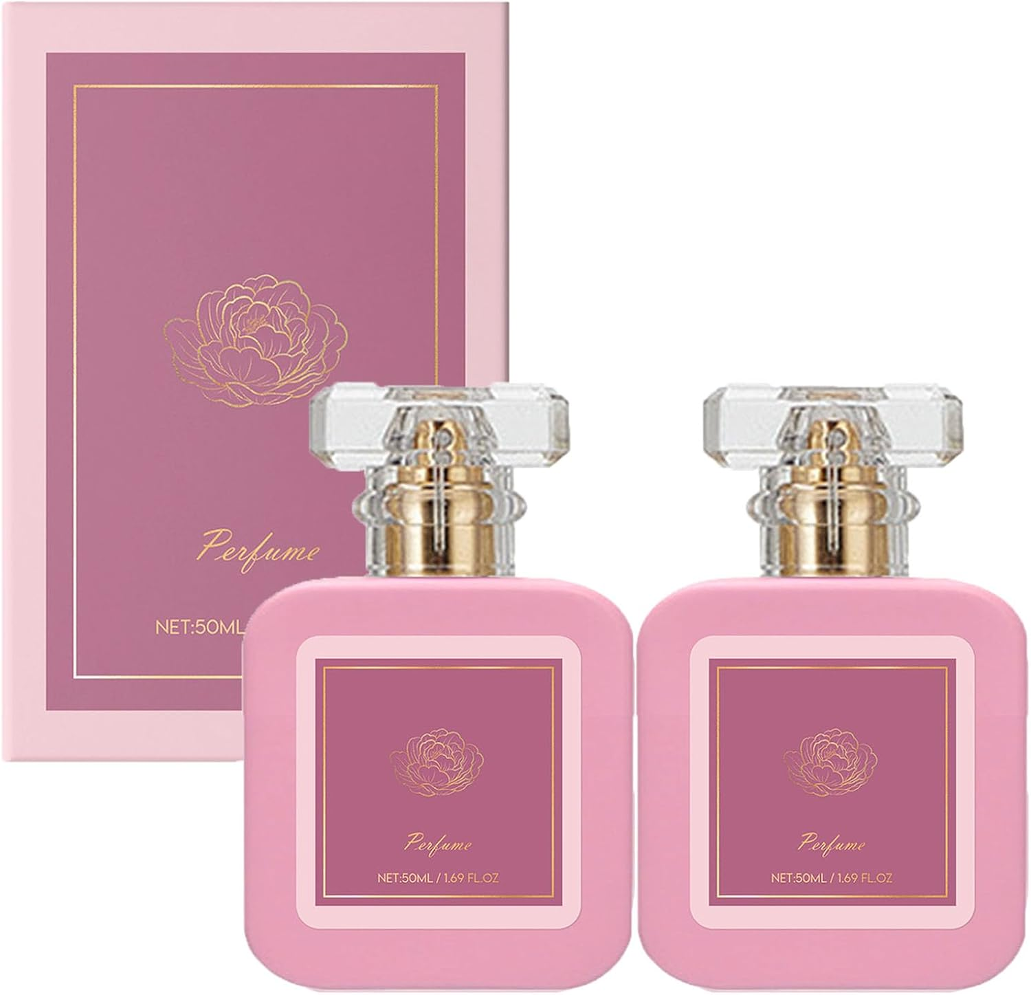 Parfum Spray, Delicate Female Perfumes, Romantic & Arabian Perfume for Women, Vanilla & Fruity Scent, Strawberry Vitality Fragrance, Long-Time Fragrance, for All Occasions (2Pcs)