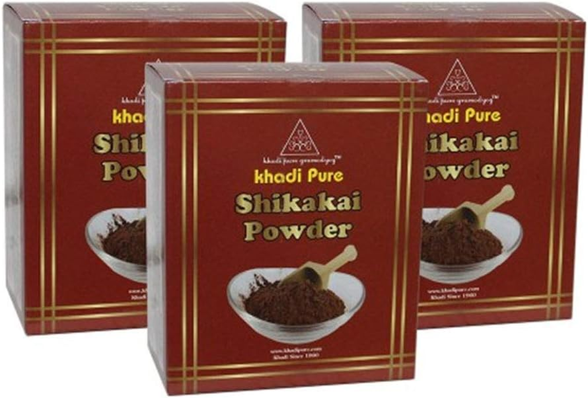 Khadi Pure Herbal Shikakai Powder - 80G (Set of 3)