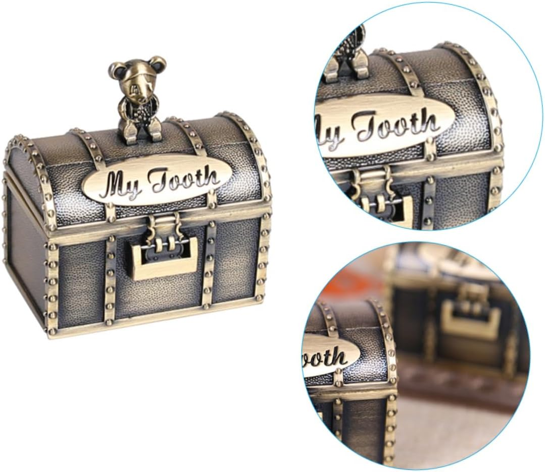 YARNOW 2Pcs Keepsake Tooth Boxes Durable Teeth Storage Case for Birthdays Christenings and Year