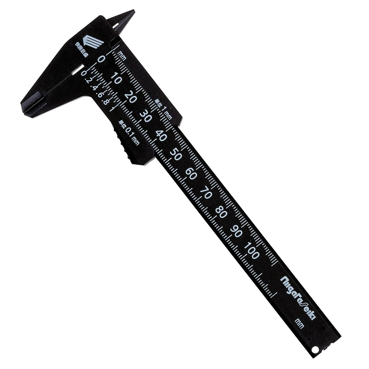 Niigataseiki SK Plastic Caliper Calipers, Lightweight, Quick Levels, 3.9 Inches (100 Mm), PC-100KD Depth Bar Included, Black image number 2