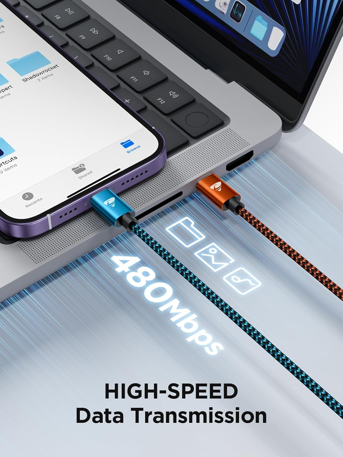 Aioneus USB C to Lightning Cable 2M 3Pack, [Apple Mfi Certified] Iphone Charger Cable USB-C Power Delivery Iphone Cord Fast Charging for Iphone 14 13 12 11 Pro Max Mini XS XR X 8 7 plus 6S SE, Ipad image number 1