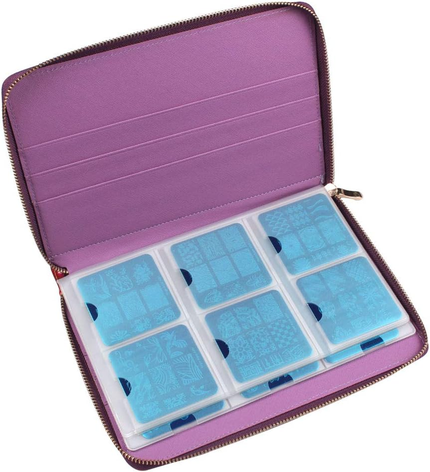 72 Compartments Holographic Nail Plate Holder Stamp Templates Organizer for Retangle & Square & round Printing Moulds Manicure Tool Accessories image number 3