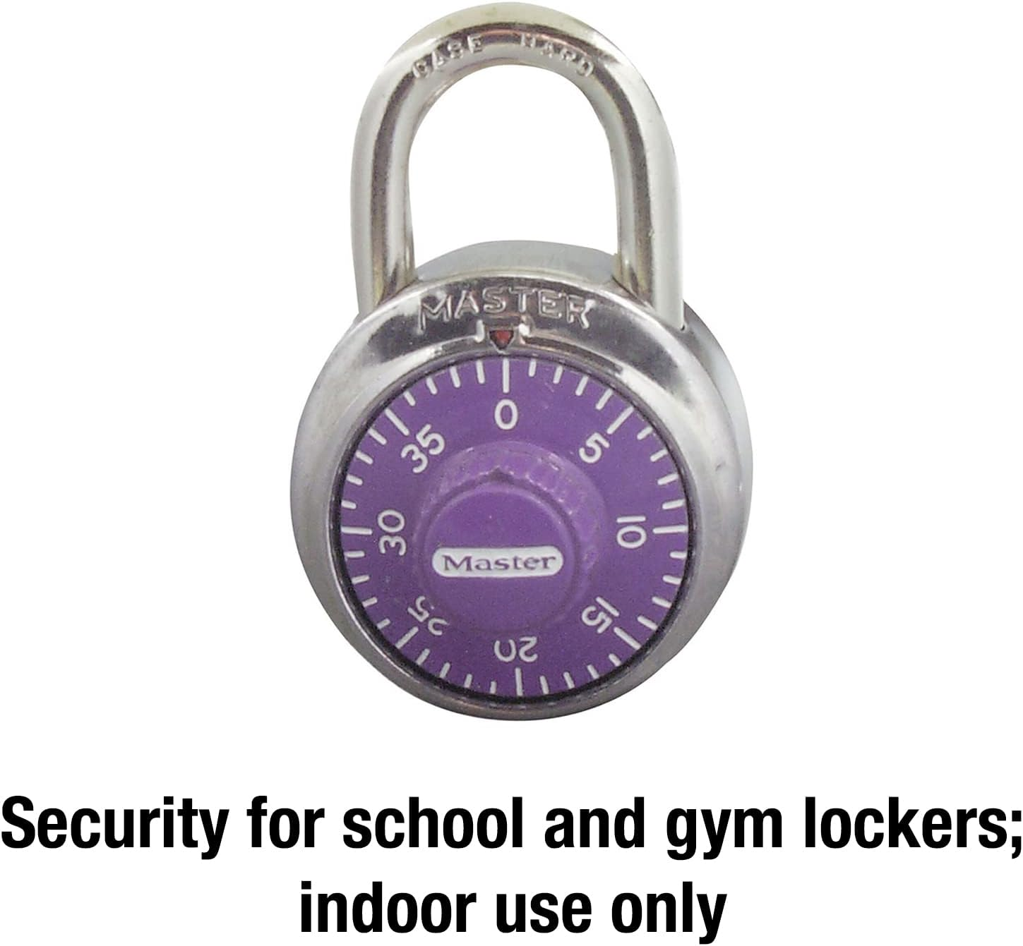 Master Lock Combination Locker Lock, Combination Padlock for Gym and School Lockers, Purple Dial Lock, 1514D image number 5