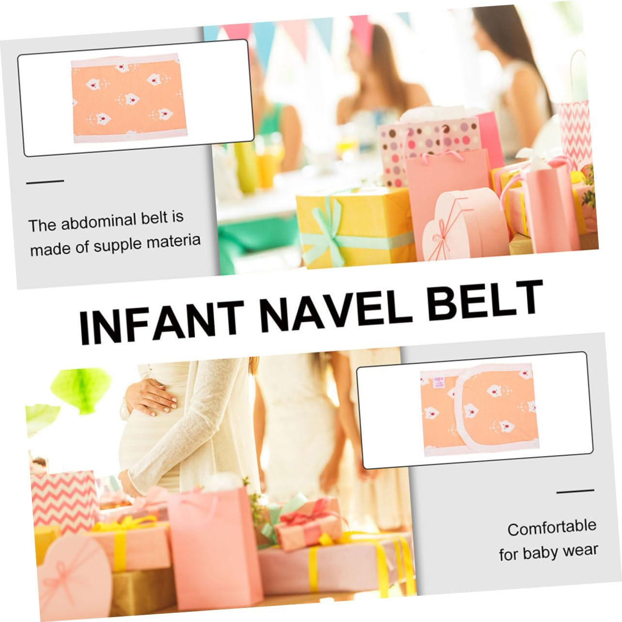 Comfortable Cotton Belly Band Newborn Wrap Maternity Belly Belt for Gas Relief