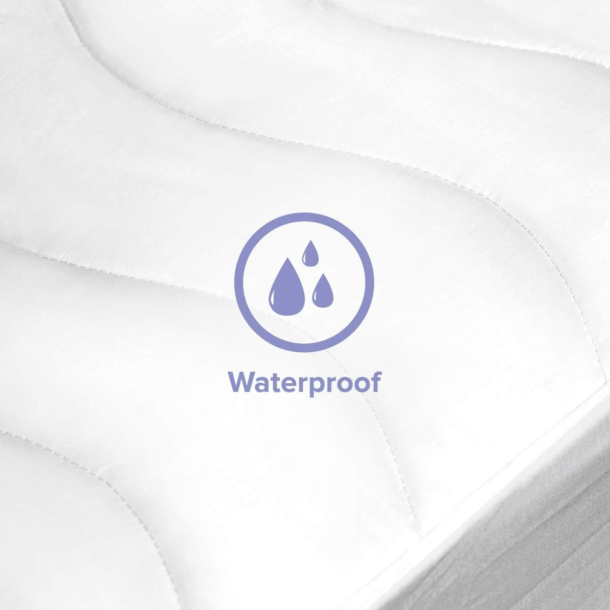 Tontine Comfortech Quilted Waterproof Mattress Protector, King &ndash; Soft Cotton Cover with Anti-Bacterial Treated Filling &ndash; Waterproof Backing and 40Cm Fitted Skirt &ndash; Machine Washable