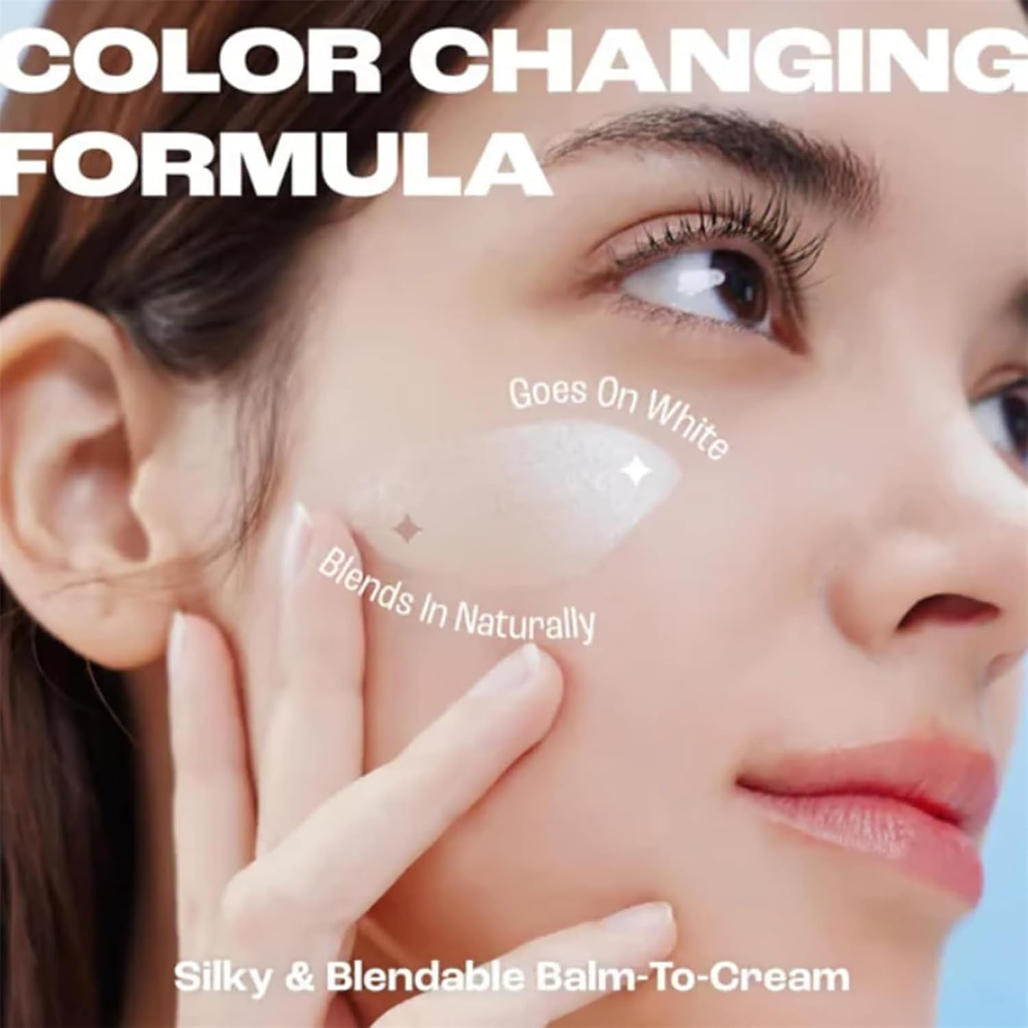 Color Changing Cover Cream Stick, Color Changing & Brightening Makeup Base, Full to Medium Coverage with Detachable Brush, Moisturizing Makeup (Natural) - Medium image number 6